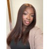 Lwigs Most-Fit Cap M-Shape Pre-Plucked Realistic Hairline Brown Silky Straight 11x6 Skinlike HD Lace Frontal Wigs UD19