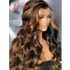 Lwigs New Arrivals Breathable Cap Glueless 8x6 Dream 007 Lace Highlight Color Wavy Hair With Bleached Invisible Knots PR02