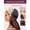 Lwigs Most-Fit Cap M-Shape Pre-Plucked Realistic Hairline Brown Silky Straight 11x6 Skinlike HD Lace Frontal Wigs UD19