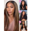 BUY 1 GET 1 EXTRA FREE WIG | 20 Inches Highlight Color Silky Straight 13x6 Front HD Lace Wig BG08