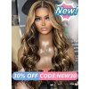 Lwigs New Arrivals Pre Plucked Clean Hairline 360 HD Lace Wigs Blonde Highlight Color Body Wave Human Hair Wig NEW57