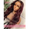 #99J Dark Burgundy Color Hair Straight Wavy Brazilian Virgin Human Hair HD Lace 136 Lace Front Wigs LWigs161