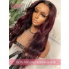 Ombre Dark Burgundy Color Hair Straight Wavy Brazilian Virgin Human Hair HD Lace 13*6 Lace Front Wigs Lwigs161