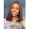 #T1B/99J Bob Style Virgin 100% Human Hair Undetectable Dream Swiss Lace Wigs Unprocessed 360 Lace Wig Lwigs160