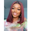 #T1B/99J Bob Haircut With Ombre Color Virgin 100% Human Hair Unprocessed 360 Brazilian Pre Plucked HD Lace Wig Lwigs160