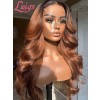 Ash Ombre Color Invisible HD Swiss Lace Virgin Human Hair Body Wave Hairstyle Ombre Brown 6 Deep Parting Lace Front Wigs Lwigs84