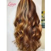 Ombre Brown Highlight Color Body Wave Style Top Quality Brazilian Virgin Human Hair HD Lace 13x6 Lace Front Wigs Lwigs499