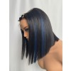 Lwigs New Arrivals Skinlike HD Lace Silky Straight Bob 12 Inch 200% Density Dress-up Highlight Color 5x5 Closure Wigs Lwigs720