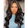 Body Wave Human Hair Natural Black Hair Wig Pre-plucked HD Full Lace Glueless Wigs With Baby Hair 150 Density Lwigs134