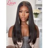 Brazilian Human Hair Layers Shoulder Length Silky Straight 360 Lace Wig Pre Plucked Natural Hairline Lwigs39