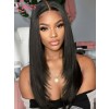 Brazilian Human Hair Layers Shoulder Length Silky Straight 360 Lace Wig Pre Plucked Natural Hairline Lwigs39