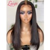 Brazilian Human Hair Layers Shoulder Length Silky Straight 360 Lace Wig Pre Plucked Natural Hairline Lwigs39