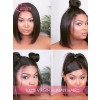 Gorgeous Side Part Short Bob Cut Silky Straight Undtectable HD Lace Front Wig Lwigs226