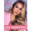 24H Fast Shipping Brazilian Virgin Human Hair Undetectable HD Lace Wig Body Wave 360 Lace Wigs With Bleached Knots S08
