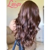 Chocolate Brown Color Pre Plucked Natural Hairline HD Wigs Lace Front Natural Wavy 360 Lace Wigs Lwigs158