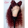 Burgundy Red Wine Color Deep Wave Glueless HD Lace With Plucked Hairline 360 Lace Wig Beginners Friendly Lwigs363