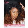 Ash Brown Ombre Hair Color Frontal Curly Wig Hairstyles Transparent Lace Front Virgin Human Hair Wig For Black Women Lwigs378