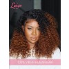 Ash Brown Ombre Hair Color Frontal Curly Wig Hairstyles Transparent Lace Front Virgin Human Hair Wig For Black Women Lwigs378