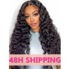Lwigs 2025 Valentine's Day Sale 48H Shipping Pre-Plucked Natural Color 20 Inches 180% Density Deep Wave 360 HD Lace Wig NY06