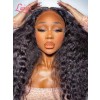 Deep Wave Lace Front Wig With U-part Front Brazilian Virgin Human Hair Wigs Swiss Lace With Pre-Plucked Hairline Lwigs140