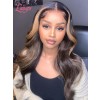 Undetectable HD Lace Virgin Human Hair Highlight Color Hair Blonde Highlights Body Wave Glueless Full Lace Wig Hair Trends Lwigs52