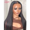 Full Lace Pre Plucked Hairline With Baby Hair HD Lace Wig Bleached Knots Silky Straight Virgin Brazilian Human Hair Wigs Lwigs68