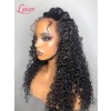 Bleached Knots Brazilian Virgin Human Hair Wigs Curly Pre-plucked HD Full Lace Wig With Baby Hair Lwigs12