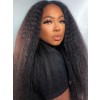 Glueless Brazilian Virgin Hair Full Lace Kinky Straight Pre-Plucked Natural Hairline 9A Grade Human Hair Wigs Lwigs263