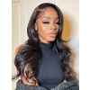 Glueless Undetectable HD Lace Top Grade Virgin Human Hair Pre-plucked Hairline Body Wave HD Full Lace Wig Lwigs387