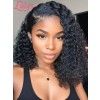 HD Dream Swiss Lace Virgin Human Hair Preplucked Curly Wig With Baby Hair 360 Wig Brazilian Hair Bleached Single Knots Lwigs184