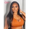HD Lace 100% Brazilian Human Virgin Hair Natural Color Glueless Wig 5x5 Lace Closure Wig Silky Straight Lwigs418