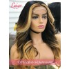 HD Lace Fashion Ombre Blonde Color 6" Parting Body Wave Bleached Knots 360 Lace Wig With Pre-plucked Hairline Lwigs182