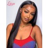 HD Lace Glueless 100% Human Hair Full Lace Wigs Silky Straight Long Hair Natural Black Color Wig Pre-bleached Knots Lwigs132