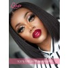 HD Lace Kinky Straight Side Part Peruvian Virgin Hair 13X6 Lace Front Wig With Single Knots Lwigs308