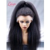 Natural Color Wig For Sale Kinky Straight 100% Human Hair High Yaki Glueless Install Undetectable HD Full Lace Wig Lwigs80