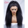 HD Lace Virgin Malaysian Kinky Straight Remy Human Hair Glueless Full Lace Wig LWigs80
