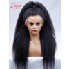 Natural Color Wig For Sale Kinky Straight 100% Human Hair High Yaki Glueless Install Undetectable HD Full Lace Wig Lwigs80