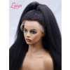 Natural Color Wig For Sale Kinky Straight 100% Human Hair High Yaki Glueless Install Undetectable HD Full Lace Wig Lwigs80