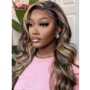 Highlight Color Brazilian Virgin Human Hair Pre-Plucked Clean Hairline With Baby Hair Body Wave 13x6 Lace Front Wig Lwigs56