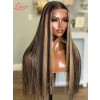 Highlight Color Silky Straight Virgin Human Hair 13*6 Lace Front Wigs Undetectable HD Lace Frontal Wig With Baby Hair Lwigs282