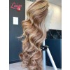 Hot Selling Lace Front Wigs Human Hair Undetectable 13*6 Best HD Lace Wig Highlight Color Body Wave Hair Styles On Sale Lwigs186