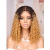 Lwigs Most-Fit Cap Knotless Ombre Blonde Braided With Baby Hair Middle Length Bob 5x5 HD Lace Closure Wigs UD20