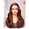 Lwigs Most-Fit Cap M-Shape Pre-Plucked Realistic Hairline Brown Silky Straight 11x6 Skinlike HD Lace Frontal Wigs UD19