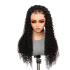 Lwigs Most-Fit 3 In 1 Half Wig Spanish Curl Quick Install Flip Over Curly Human Hair Wigs With Draw-string UD08