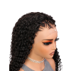 Lwigs Most-Fit 3 In 1 Half Wig Spanish Curl Quick Install Flip Over Curly Human Hair Wigs With Draw-string UD08