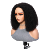 Lwigs Most-Fit Afro Kinky Curly Put On & Go Invisible Drawstring Seamless Flip Over 3 In 1 Half Wig UD09