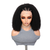 Lwigs Most-Fit Afro Kinky Curly Put On & Go Invisible Drawstring Seamless Flip Over 3 In 1 Half Wig UD09