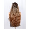 2025 Trends Pre-Braided Style Ombre Color Pre-Knotless PartingMax Glueless HD Full Lace Silky Straight Long Braided Wig Lwigs721