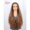 2025 Trends Pre-Braided Style Ombre Color Pre-Knotless PartingMax Glueless HD Full Lace 26 Inches Long Braided Wig Lwigs721