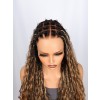 2025 Trends Pre-Braided Style Ombre Color Pre-Knotless PartingMax Glueless HD Full Lace Silky Straight Long Braided Wig Lwigs721
